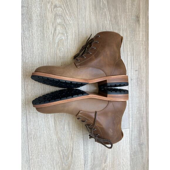 NEW Nisolo All Weather Boot Tobacco brown leather size 10 - Picture 7 of 12